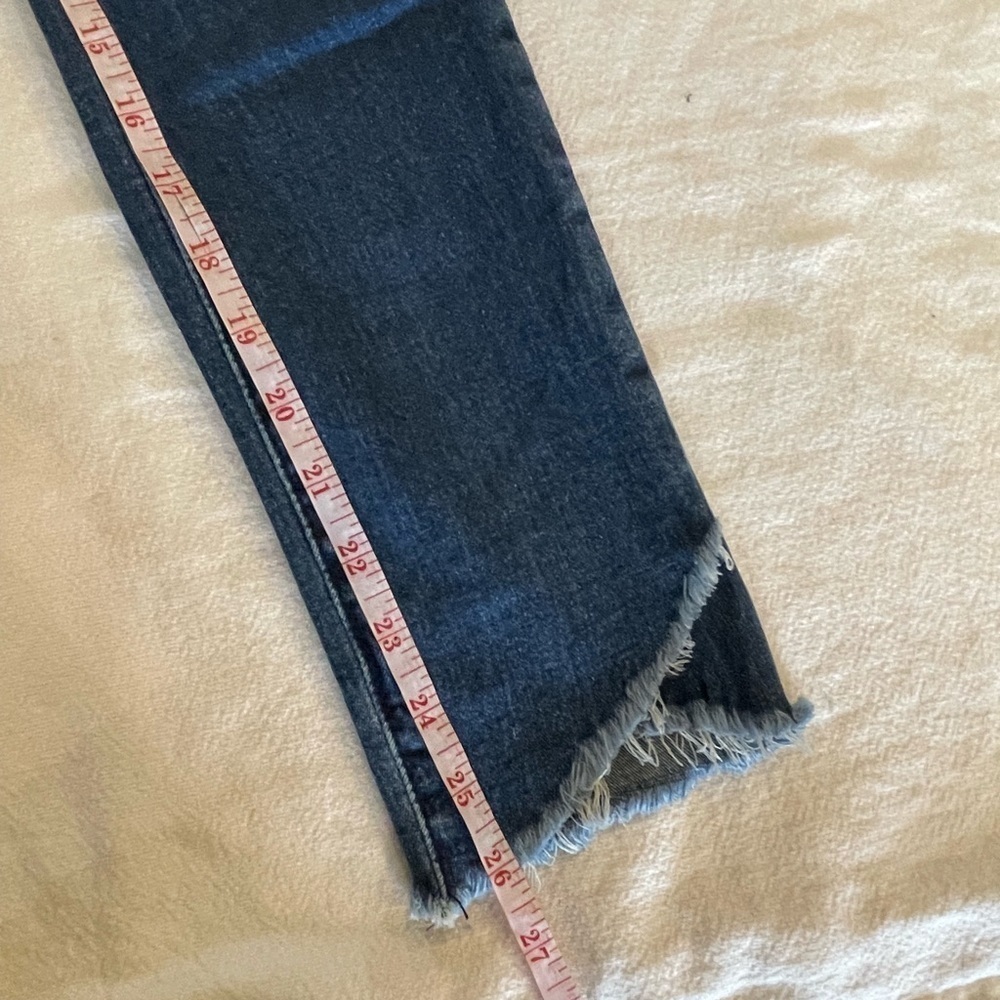 Joes girls size 14 dark wash straight skinny leg denim jeans tulip fringe bottom - Picture 9 of 14